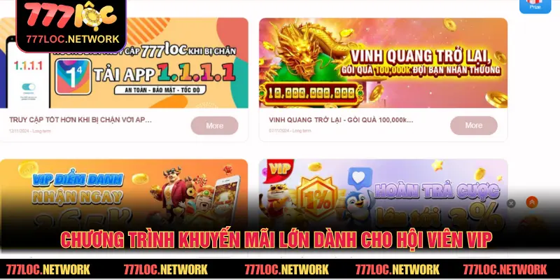 Chương trình khuyến mãi lớn dành cho hội viên VIP
