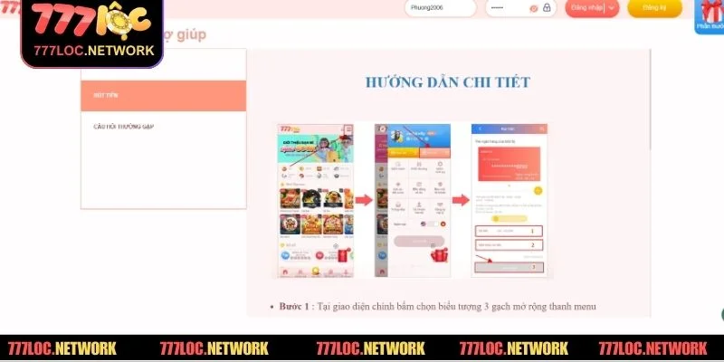 Rút tiền 777LOC nhanh, bảo mật cao mang lại trải nghiệm siêu tiện lợi